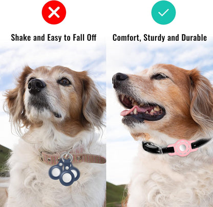 AirTag Cat Collar Holder - 2 Pack of Protective Holders for Apple AirTag Compatible with Cat and Small Dog Collars (up to 1/2 Inch)
