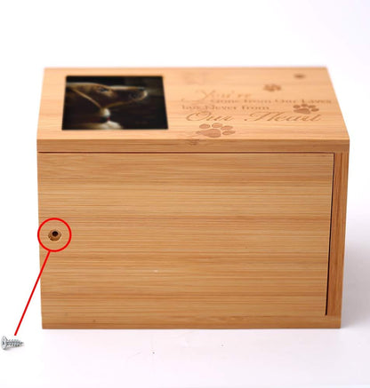 Elegant Wooden Cremation Urns for Pet Ashes - Memorial Keepsake Boxes for Dogs