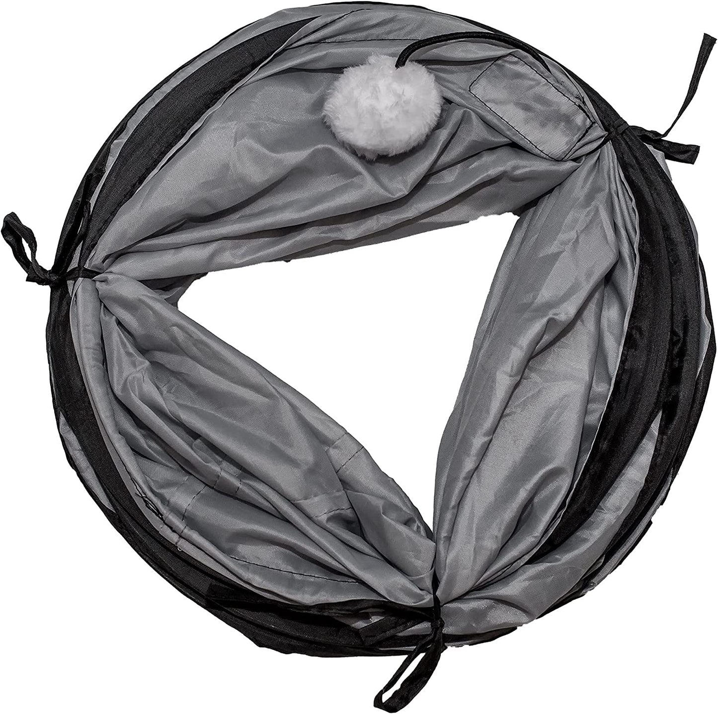 Collapsible Cat Tunnel with Peek Hole and Ball for Indoor Play