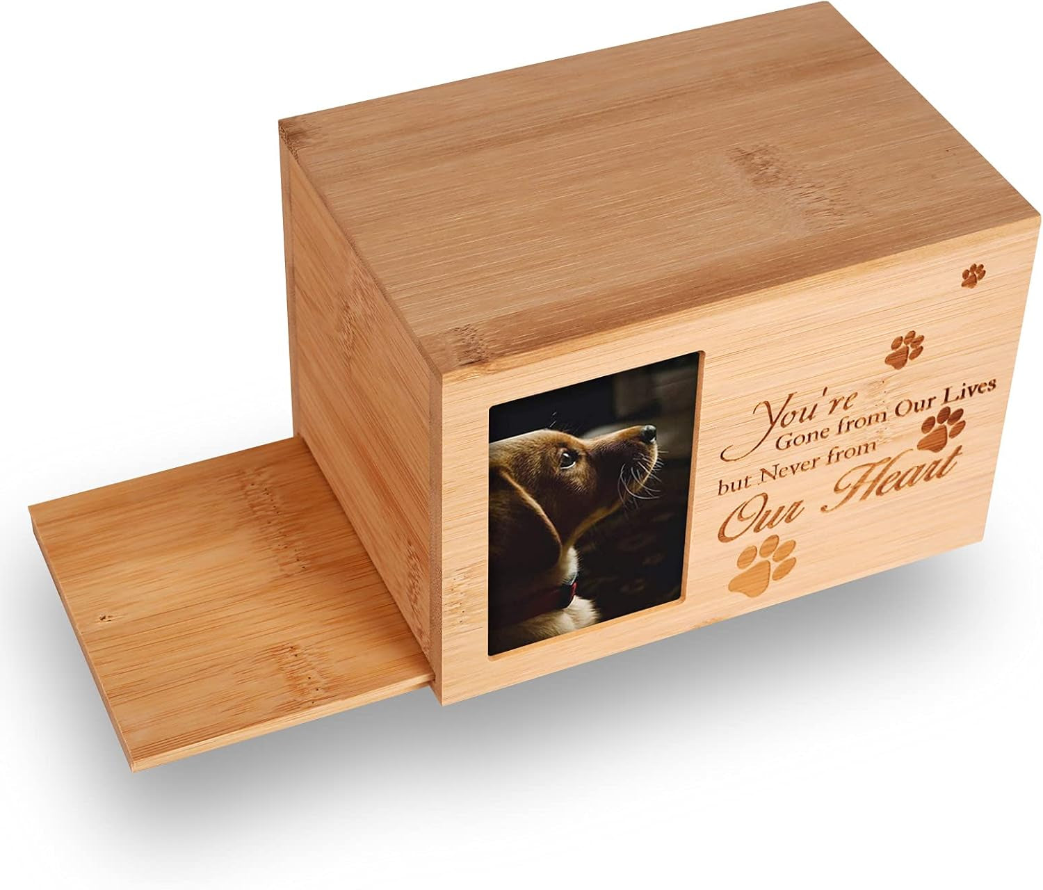 Elegant Wooden Cremation Urns for Pet Ashes - Memorial Keepsake Boxes for Dogs
