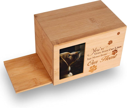 Elegant Wooden Cremation Urns for Pet Ashes - Memorial Keepsake Boxes for Dogs