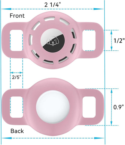 AirTag Cat Collar Holder - 2 Pack of Protective Holders for Apple AirTag Compatible with Cat and Small Dog Collars (up to 1/2 Inch)