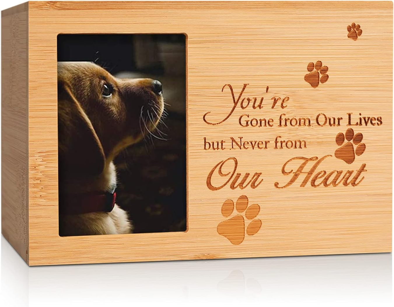Elegant Wooden Cremation Urns for Pet Ashes - Memorial Keepsake Boxes for Dogs