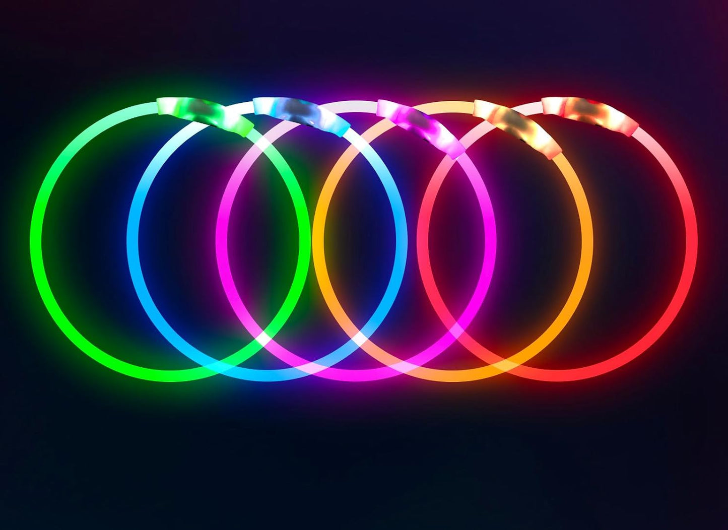 USB Rechargeable LED Dog Collar - Enhanced Night Visibility Safety Necklace for Small, Medium, and Large Dogs (Blue)