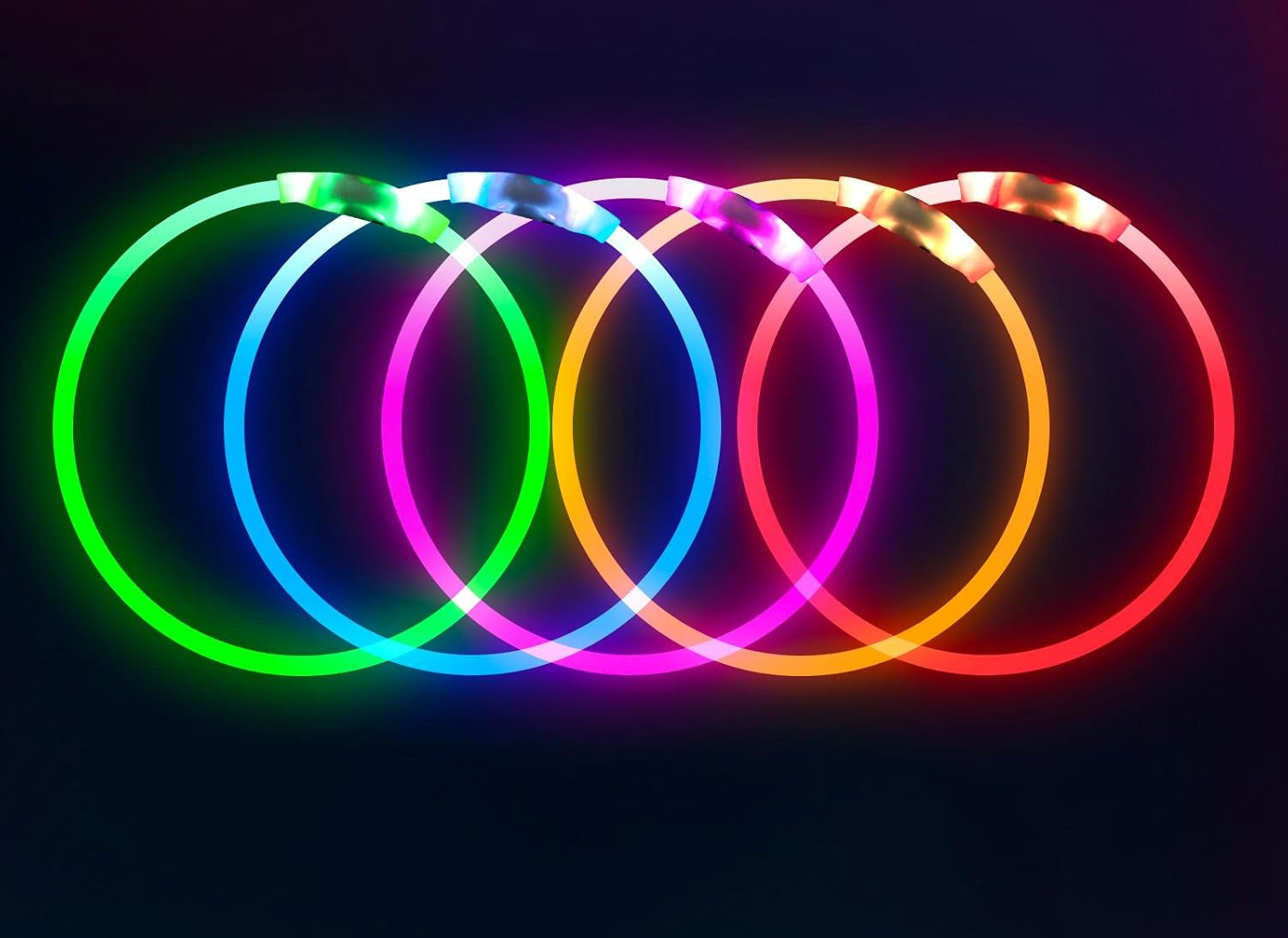 USB Rechargeable LED Dog Collar - Enhanced Night Visibility Safety Necklace for Small, Medium, and Large Dogs (Blue)