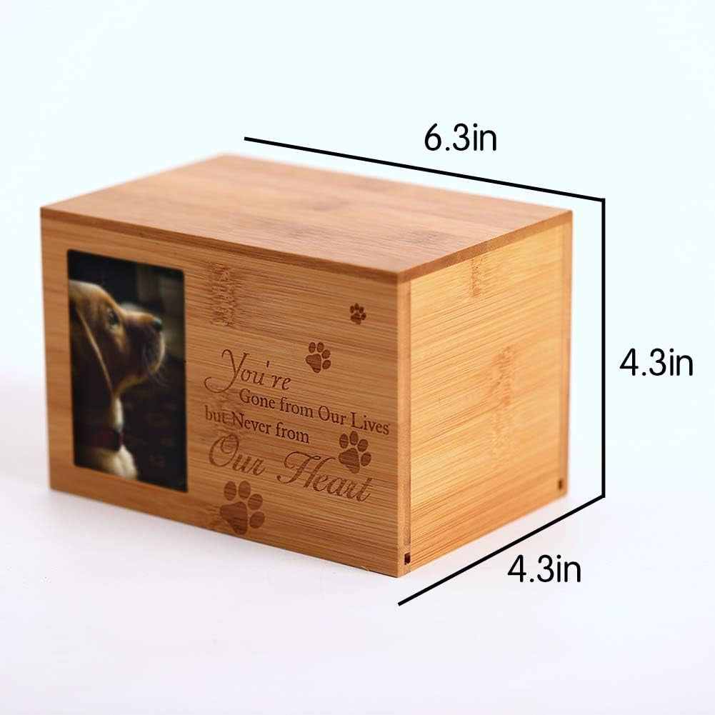 Elegant Wooden Cremation Urns for Pet Ashes - Memorial Keepsake Boxes for Dogs