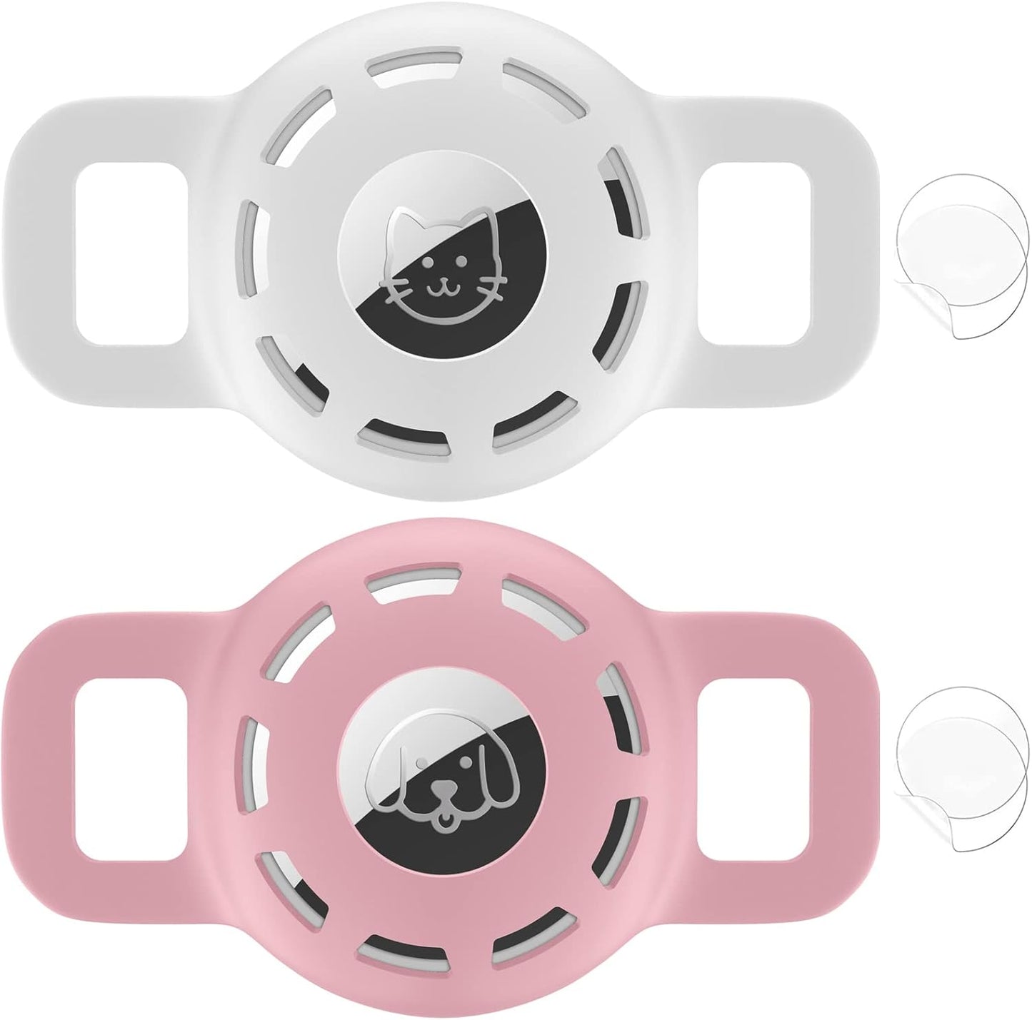 AirTag Cat Collar Holder - 2 Pack of Protective Holders for Apple AirTag Compatible with Cat and Small Dog Collars (up to 1/2 Inch)