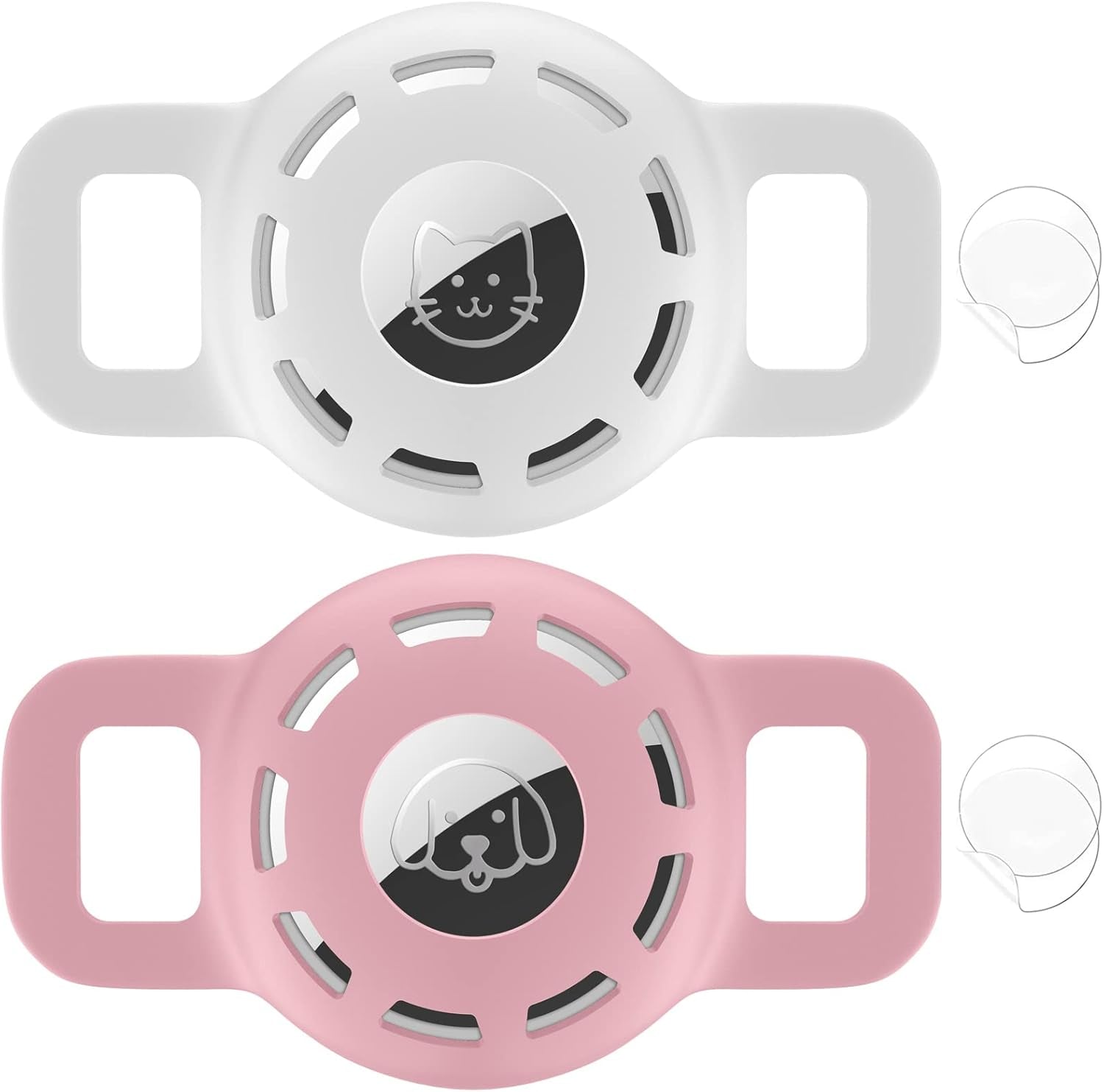 AirTag Cat Collar Holder - 2 Pack of Protective Holders for Apple AirTag Compatible with Cat and Small Dog Collars (up to 1/2 Inch)