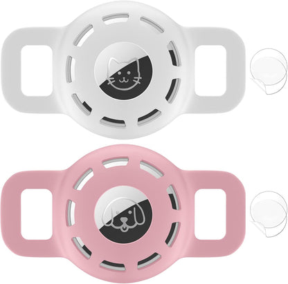 AirTag Cat Collar Holder - 2 Pack of Protective Holders for Apple AirTag Compatible with Cat and Small Dog Collars (up to 1/2 Inch)