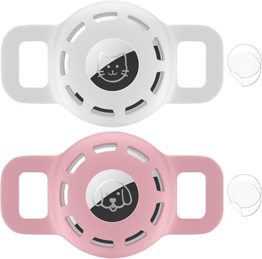 AirTag Cat Collar Holder - 2 Pack of Protective Holders for Apple AirTag Compatible with Cat and Small Dog Collars (up to 1/2 Inch)