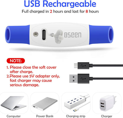 USB Rechargeable LED Dog Collar - Enhanced Night Visibility Safety Necklace for Small, Medium, and Large Dogs (Blue)