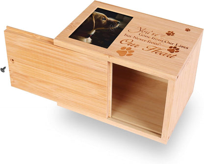 Elegant Wooden Cremation Urns for Pet Ashes - Memorial Keepsake Boxes for Dogs